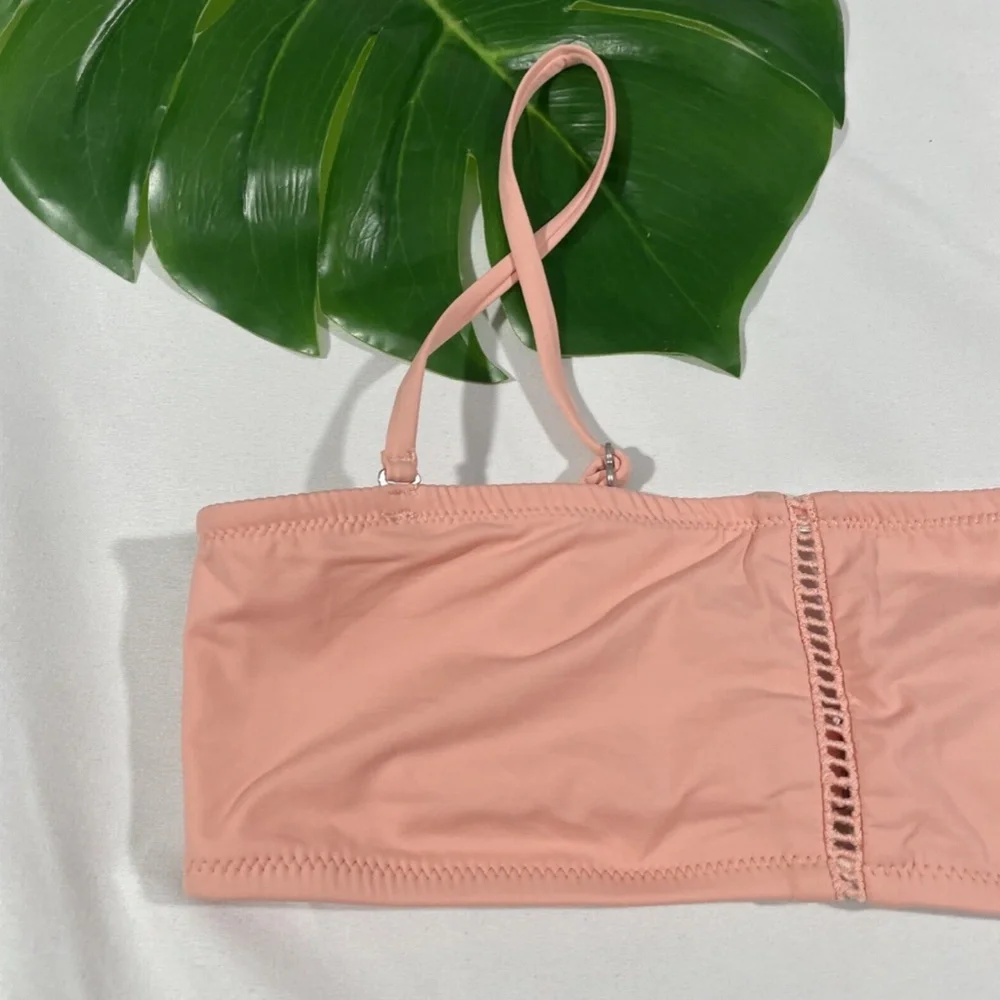 NWT $45 Rhythm. [ Small ] My Bandeau‎ Bikini Top in Flamingo Pink
